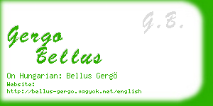 gergo bellus business card
