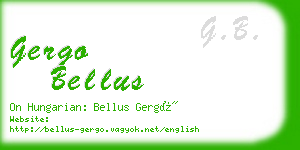 gergo bellus business card